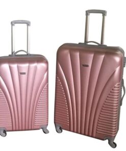 2 Piece Blue Star Luggage Set - Rose Gold
