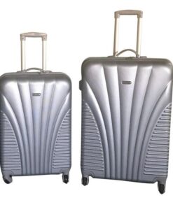 2 Piece Blue Star Luggage Set - Silver