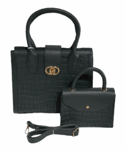 2-Piece Classy Bags for Women Ladies Handbags Shoulder Bag with Strap - Green