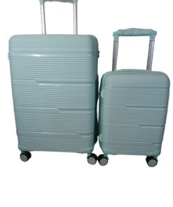 2 Piece Hard Outer Shell Luggage Set-Green