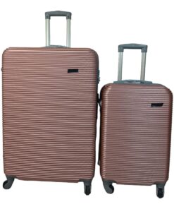 2 Piece Hard Outer Shell Luggage Set - Pink