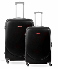 2 Piece Lightweight Luggage Set - Black