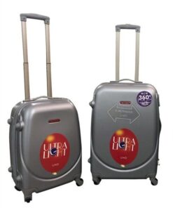 2 Piece Premium Luggage Set - Silver