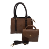 2-Piece Satchel Bag Ladies Handbags For Women With Shoulder Strap Bags - Khakhi