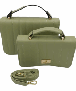 2-Piece Sling Bag Crossbody Handbags for Women Everyday Shoulder Bags - Green