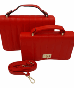 2-Piece Sling Bag Crossbody Handbags for Women Everyday Shoulder Bags - Red