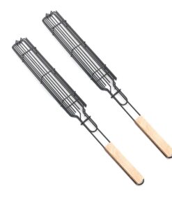 2 Piece Stainless Steel BBQ Grill Basket Nets