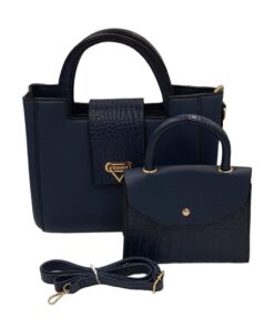 2-Piece Tote Bag Ladies Handbags For Women Shoulder Bags With Strap Handbag - Blue