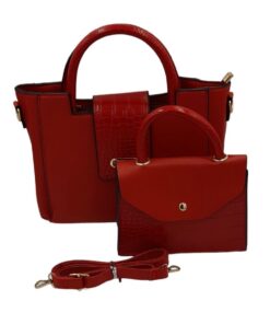 2-Piece Tote Bag Ladies Handbags For Women Shoulder Bags With Strap Handbag - Wine
