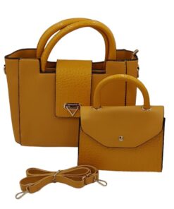 2-Piece Tote Bag Ladies Handbags For Women Shoulder Bags With Strap Handbag - Yellow