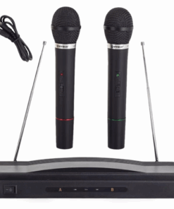 2 Piece Wireless Microphone & Receiver Kit for Public Speaking & Karaoke