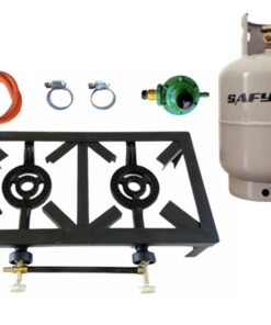 2 Plate Gas Burner with Hose, Regulator Set, and 3KG Gas Cylinder
