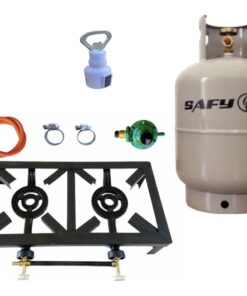 2 Plate Gas Burner with Hose, Regulator Set, and 3KG Nd Bottle Opener