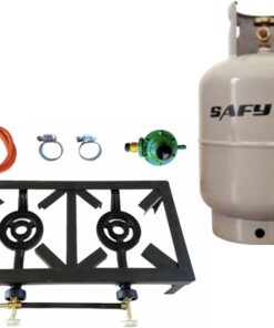 2 Plate Gas Burner with Hose , Regulator Set and 9KG Gas Cylinder