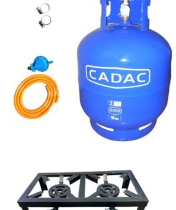 2 Plate Gas Burner with Hose , Regulator Set and Cadac Gas Cylinder 9Kg