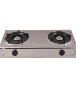 2 Plate Stainless Steel Gas Stove with Hose and Regulator