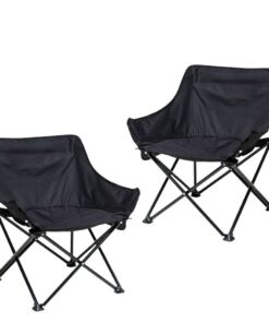 2 Portable Folding Chairs for Outdoors & Camping with Carrier Bag