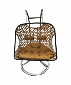 2-Seater Outdoor Hanging Swing Hammock Chair with Cushions