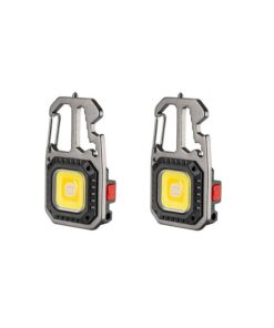 2 Set of 4-in-1 Mini Torch LED Keychain Light