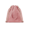 2 Tone 100% cotton drawstring bag - Pink