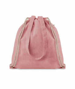 2 Tone 100% cotton drawstring bag - Pink