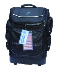 2 Wheel Trolley Backpack with Telescopic Handle and Hard Base For School - Dark Grey