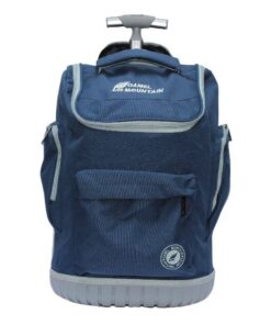 2 Wheel Trolley Backpack with Telescopic Handle and Hard Base For School - Navy