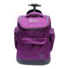 2 Wheel Trolley Backpack with Telescopic Handle and Hard Base For School - Purple