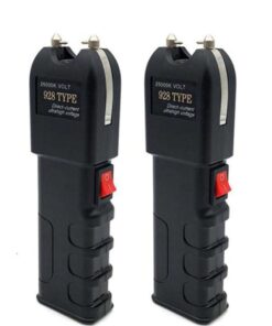 2 x 928 Type Stun Gun/FlashLight with Carrying Bag