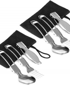 2 x Camping Foldable Cutlery Sets