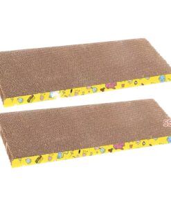 2 x Cat Reversible Scratching Board Block Paper Claw Catnip Toy
