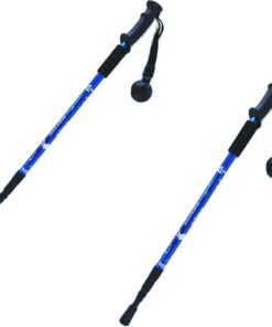 2 x Hiking Stick Trekking Pole Ultra Light Aluminium Extendable - Blue