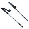 2 x Hiking Stick Trekking Pole Ultra Light Aluminium Extendable - Silver+Black