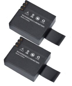 2 X Portable Action Camera Batteries 900mAh 3.7V