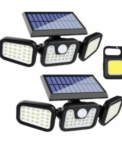 2 x Split Solar Wall Lamp With Key-Chain COB Light