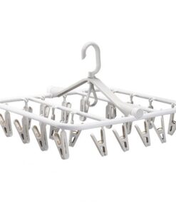 20 Clips Foldable Drying Hangers Socks Underware Space Saving Hangers