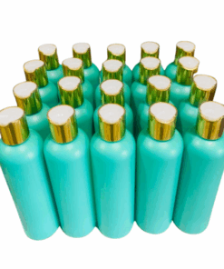 20 x 250ml Green Luxurious HDPE Round Shoulder Bottles with any Flip Caps