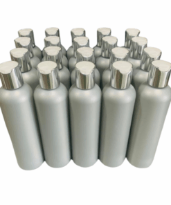 20 x 250ml Grey Luxurious HDPE Bottles with Flip Caps
