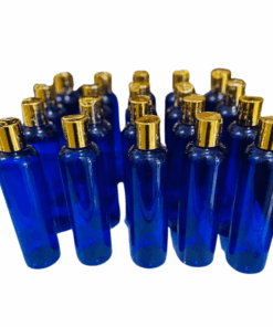20 x 250ml Luxurious PET Round Shoulder Bottles with 24/240 Gold Flip Caps
