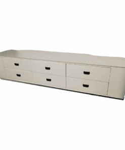 200 x 40 x 45cm Rectangular Marble Top Living Room TV Stand With 6-Drawers