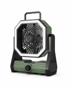 20000mAh Camping Fan With Hook Handle Ceiling Fan with Lights - Green