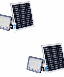 200W LED Solar Flood Lamp with Solar panel & Smart Remote - 2 Pack