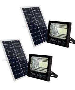 200W LED Solar Flood Light with Remote - Pack of 2