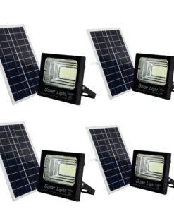 200W LED Solar Flood Light with Remote - Pack of 4