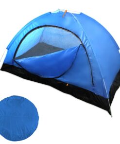 200x120cm 1 Person UV & Waterproof Resistant Dome Pop Up Tent - Blue
