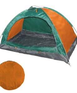 200x120cm 1 Person UV & Waterproof Resistant Dome Pop Up Tent - Green, Orange