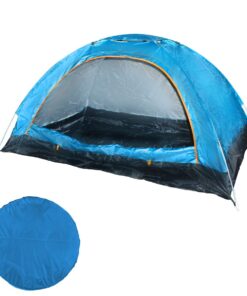 200x150cm 2 Person Waterproof Dome Pop Up Tent with Sunroof & Inner Lining - Blue