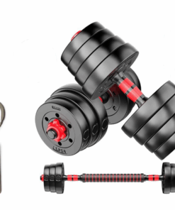 20KG Barbell and Dumbbells Weight Set Adjustable With TIT Keychain
