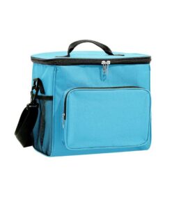 20L Insulated Cooler Bag with Front & Side Pocket & Shoulder Strap - Sky Blue