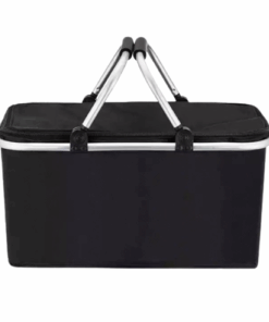 20Lt Leakproof Folding and Portable Picnic Basket - Black